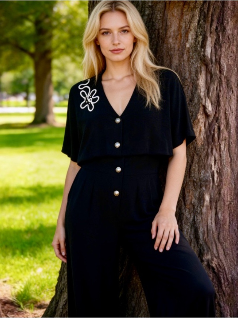 Vintage Antthony Mark Hankins Embellished Jumpsuit - Picture 4 of 12